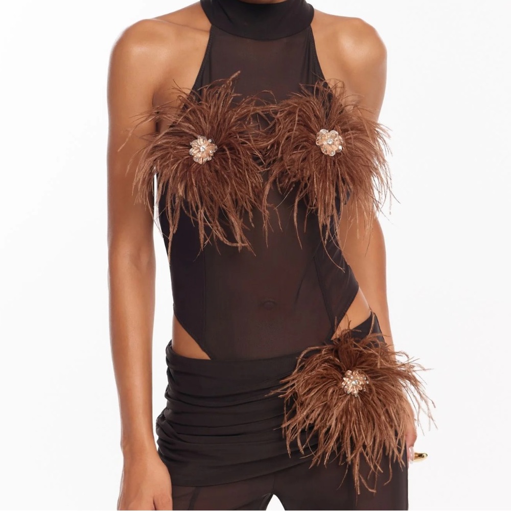 The Kript Brown Velora Bodysuit